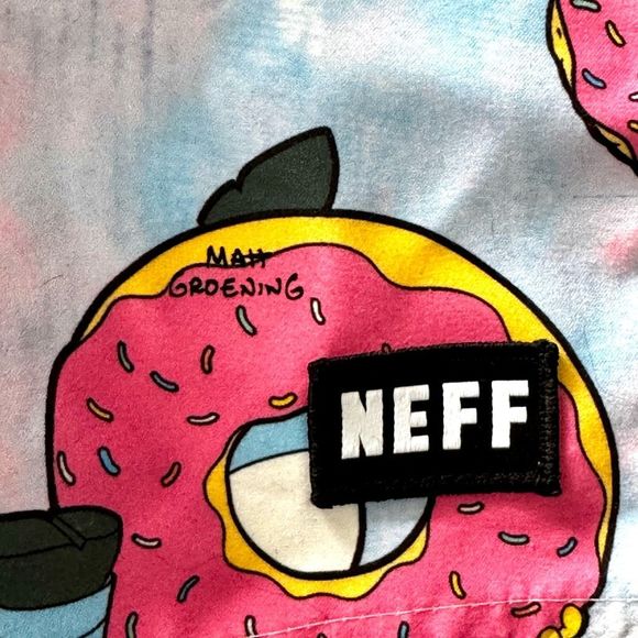 Neff Homer Simpson Board Shorts Swim Trunks  XL NWT - Picture 4 of 8